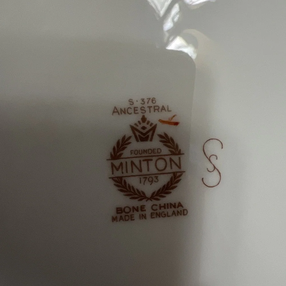 MINTON CHINA ANCESTRAL S-376 LARGE OVAL SERVING PLATTER‎ 12.5" EUC - Picture 7 of 12